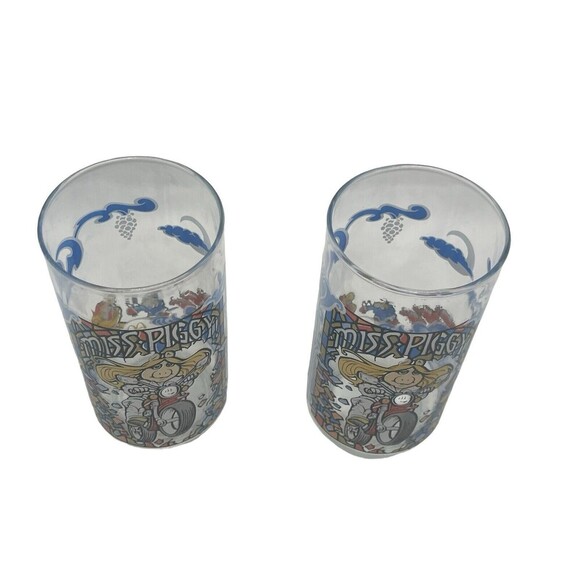 Vintage McDonald's The Great Muppet Caper 2 Glasses Muppets Miss Piggy 1981 - Picture 5 of 16
